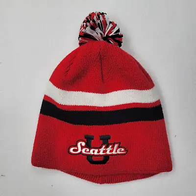 Richardson Seattle U Pom Beanie Hat One Size Fits All Red • $4.95