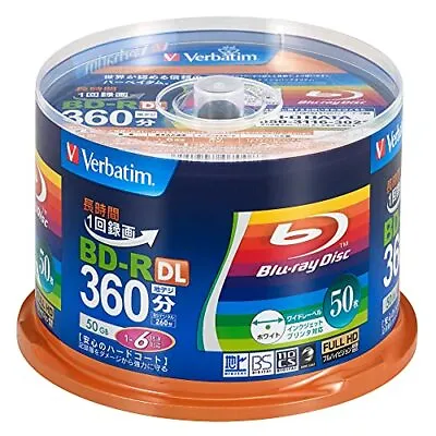 Verbatim Blu-ray Disc BD-R 50GB 50 Sheets White Printable 1-6x VBR260RP50SV1 • $94.56