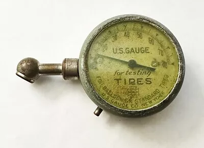 Vintage Gauge For Testing Tires Ballon Standard Air Pressure US Gauge New York • $24.95