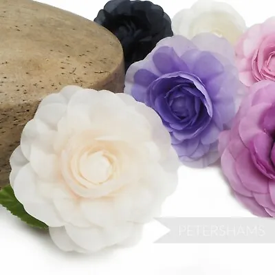 'Wendy' Camellia Silk Flower Millinery Hat Mount For Fascinators And Hat Making • £4.75