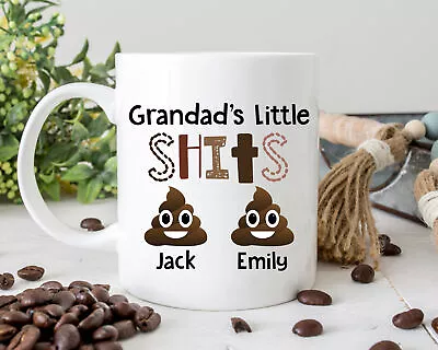 Personalized Grandad Mug Daddy's Little Sh*t Mug Grandad Coffee Mug Gift For Him • $26.99