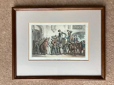 £19.99 • Buy Rowlandson Hand-Coloured Engraving 'Liberality To Infirm .. Yvri'  1821 France
