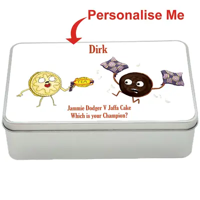 Biscuit Lovers Tin Jaffa Cake Verses Jammie Dodger Gift Idea  • £10.99