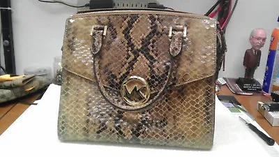 Authentic Michael Kors Python And Gold Shoulder Bag!!! • $44.95