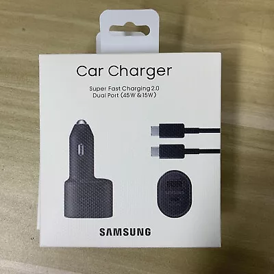 For Samsung 45W Dual Port Fast Charging Car Charger & 3A USB-C To USB-C Cable • $9.64