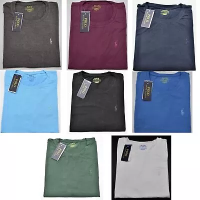 Polo Ralph Lauren Men Custom Slim Fit T Shirt Crewneck Pima Cotton Free Shipping • $23.49