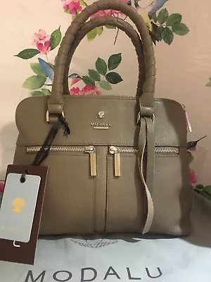 £89.99 • Buy 💝Modalu Pippa Fawn Triple Compartment Small Grab Leather Bag 💝💝