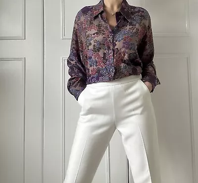 Marina Rinaldi Sport Silk Floral Blouse Size 23  Uk 16-18 Worn Once • £30