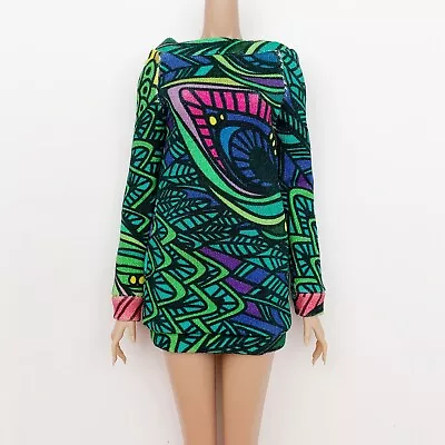 Handmade Green Peacock Jumper Dress For Integrity Fashion Royalty/Nuface Dolls • £20