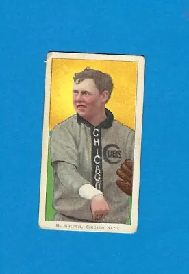 T206 Piedmont HOF Mordecai Brown Chicago Cubs (Cubs On Jersey) • $360