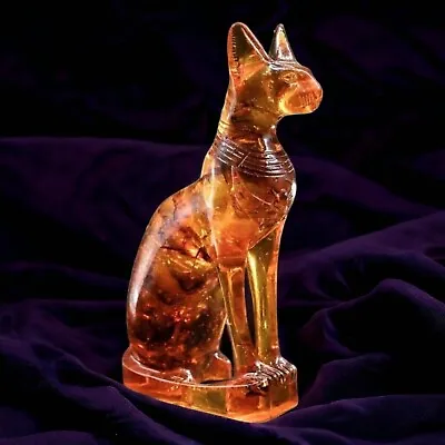 Exceptional Rare Ancient Egyptian Antique Amber Cat Goddess Bastet Bast Statue • $221