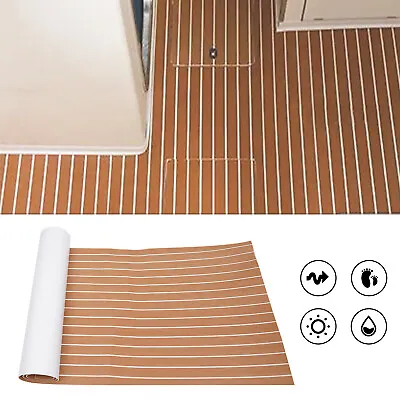 UK EVA Faux Foam Teak Marine Boat Deck Sheet Flooring Pad Yacht Carpet 240x90cm • £55