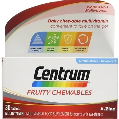 Centrum Fruity Chewables  30 Tablets • $16.79