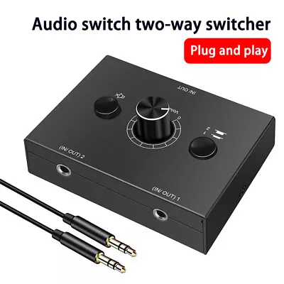 4 Way/2 Way 3.5mm Stereo Audio Switcher Bi-Directional Audio Switch Splitter • £15.58