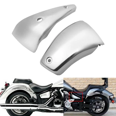 $52.99 • Buy Pair Chrome Battery Side Fairing Covers For 2007-2017 Yamaha V Star 1300 XVS1300