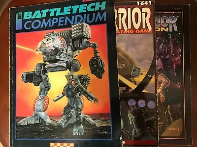 Mechwarrior RPG Companion & Battletech Compendium (Lot Of 3 RPG Game Books) • $15.50
