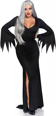 Women's Floor Length Gothic Dress Costume~Elvira~Morticia Addams~Witch~Size S/M • $22.88