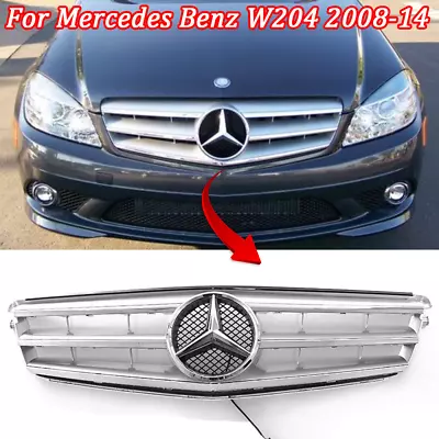 Sport Style Grille Grill W/Star Fit Mercedes Benz W204 C300 C350 C180 2008-2014 • $82.81