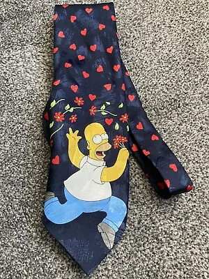 £5 • Buy Mens The Simpsons Homer Simpson Floral Heart Love Novelty Valentine Tie
