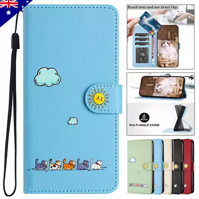 For IPhone 15 14 Plus 13 12 11 Pro XS MAX 8 Flip Case Cute Leather Wallet Cover • $11.49