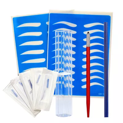 £7.82 • Buy Pro Microblading Permanent 3D Makeup Eyebrow Tattoo Pen Needles Practice Kit