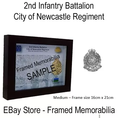 City Of Newcastle Regiment 2nd Infantry Battalion - Framed Memorabilia • £46.68