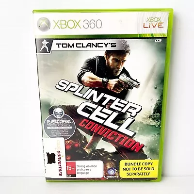 Tom Clancy’s Splinter Cell Conviction + Manual - Xbox 360 - Tested & Working • $6.44