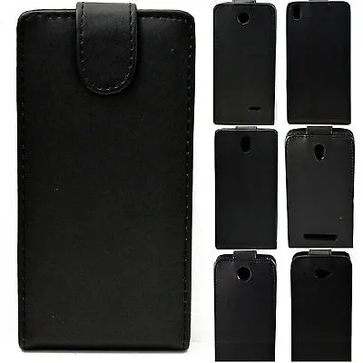 $5.49 • Buy Vertical Flip Leather Black Full Cover Back Case Skin Holster For IPhone Galaxy