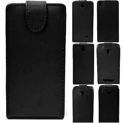 $5.49 • Buy Vertical Flip Leather Black Full Cover Back Case Skin Holster For IPhone Galaxy