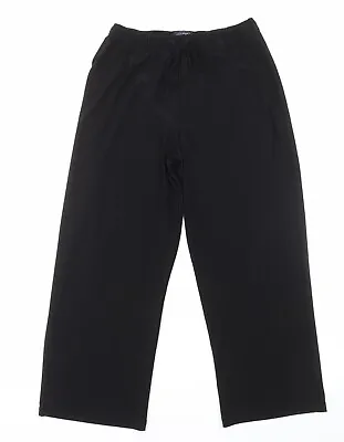 Saloos Womens Black Viscose Jogger Trousers Size M Regular • £7.75