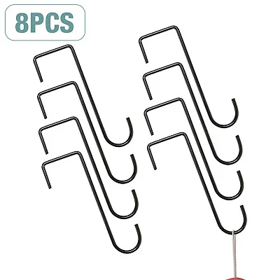 £8.79 • Buy 8× Fence Hooks Heavy Duty Over Door Hooks Steel Plant Hanger Hanging Brackets