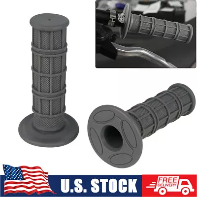 Grey Soft Rubber 7/8 & 1  Handlebar Hand Grip For Motorcycle Dirt Bike Quad • $6.99