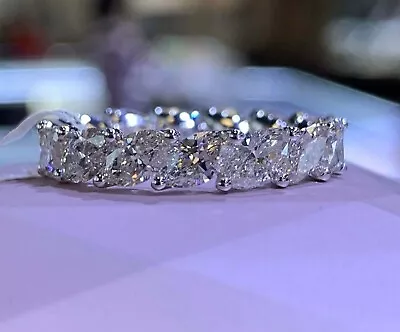 2Ct LabCreated Diamond Marquise Eternity Wedding Band Ring 14K White Gold Finish • $54.51