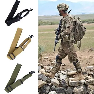 Adjustable Tactical Gun Rifle Sling Military Army Bungee Strap Buckle Hook Safe • $6.98