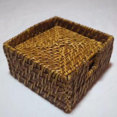 Vintage Rattan Beverage Coasters Serves 5 • $0.99