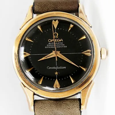 1956s Omega Constellation Chronometer Original Black Dial 34mm Vintage Watch • $2799