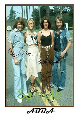 ABBA Swedish Supergroup Large Signed 12x18 Inch Photograph Poster - Top Quality  • $28.95