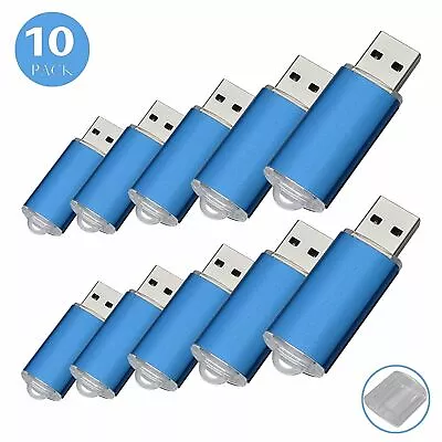 Blue 10Pack USB 2.0 1GB 2GB 4GB 8GB 16GB 32GB 64GB Flash Drive USB Memory Stick  • $27.99