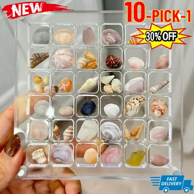 Acrylic Magnetic Seashell Display Box 36-216Grids Gemstone Storages 10 Picks 1 • $6.29