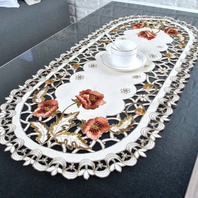 $17.94 • Buy Table Cover Fabric Lace Floral Dust Proof Cloth Dining Tablecloth Doily Cover