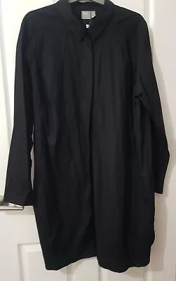 $30 • Buy ASOS CURVE PLUS SIZE Shirt Dress BNWT Size 22 Black Long Sleeve