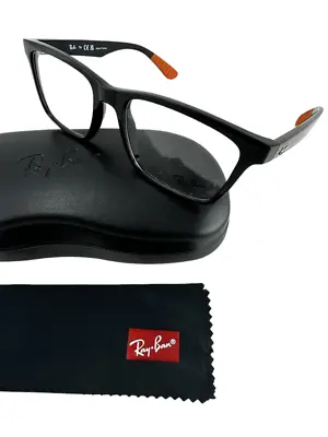 Ray Ban NEW Black Square Fashion Frames 55-17-145 Eyeglasses RX7025 Demo Lens • $76.49