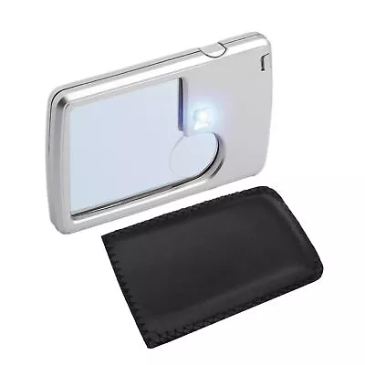 Portable Pocket Credit Card Size 3x 6x Magnifier Magnifying With LED Light • $9.28