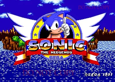 Sonic Logo Retro Video Game Poster Classic 90s Print A4 Glossy • £4.05