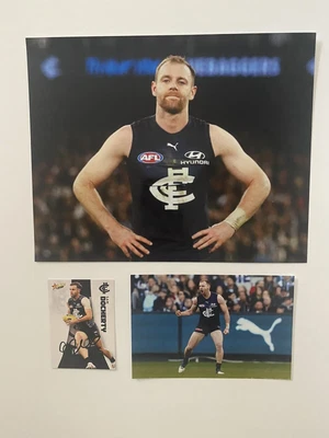 $19.99 • Buy Signed Carlton 2022 Card Plus Glossy Photos Sam Docherty