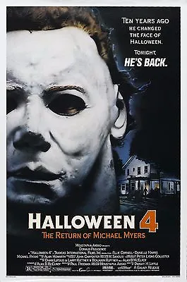 HALLOWEEN 4 The Return Of Michael Myers Movie Poster Horror (1988) • $11.98