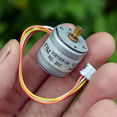 20BY20Y Mini 20mm 2-phase 4-wire Precision Stepper Motor 10T Metal Copper Gear • $2.45