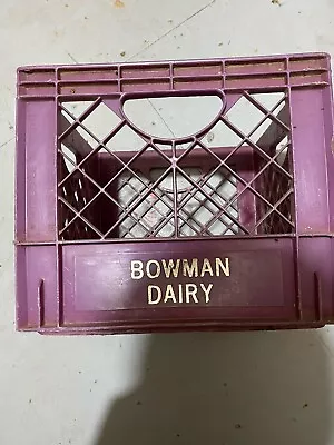 Vintage Bowman Dairy Purple Plastic Milk Crate • $35