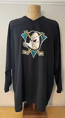 NHL Black CCM Mighty Ducks Jersey Size XL • $34.99