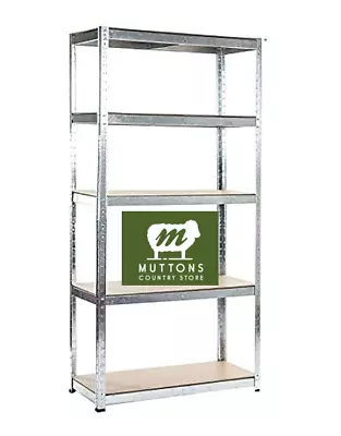 5 Tier Racking Shelf Heavy Duty Garage Shelving Storage Shelves Unit 180x90x40cm • £22.65